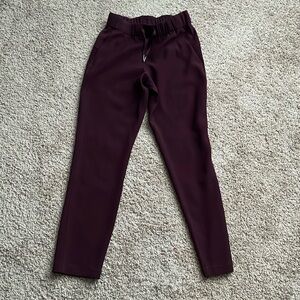 Size 2 Maroon Lululemon Drawstring pants